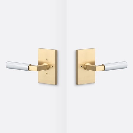 Sure-Loc Hardware Sure-Loc Hardware Levanto Privacy Rosette, Satin Brass, Knurled Grip in Nickel LV102 SB GRIP-KN NI